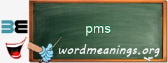 WordMeaning blackboard for pms
